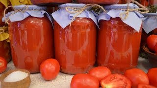 Как закрутить помидоры в томатном соке просто и быстро на зиму без уксуса — фото-рецепт